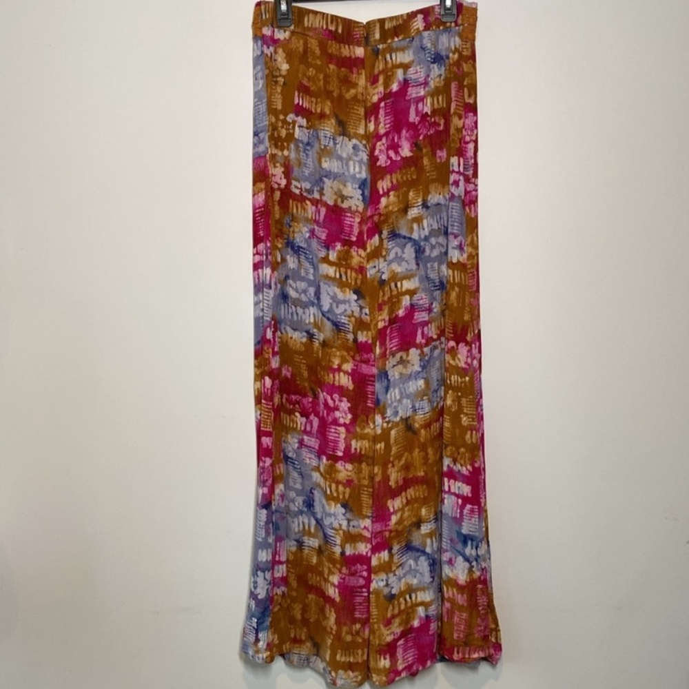 Earthbound Tie Dye Wide Leg High Waisted Boho Pants Medium - Picture 5 of 9